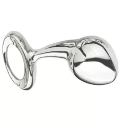 Njoy - plug anale grande - metallo argento