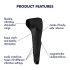 Satisfyer Men Wand - vibratore impermeabile e ricaricabile (nero)