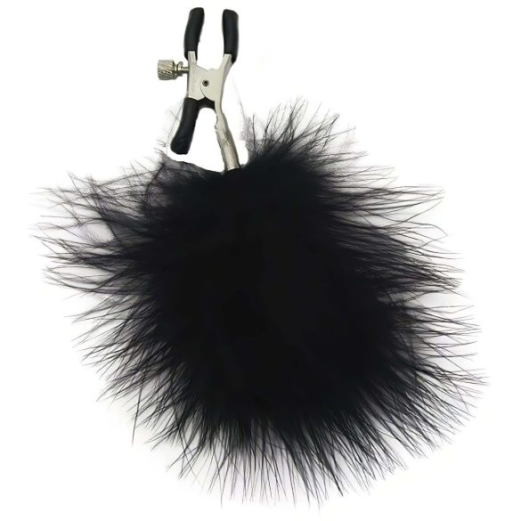 S&M - Pinze capezzoli piumati (nero)
