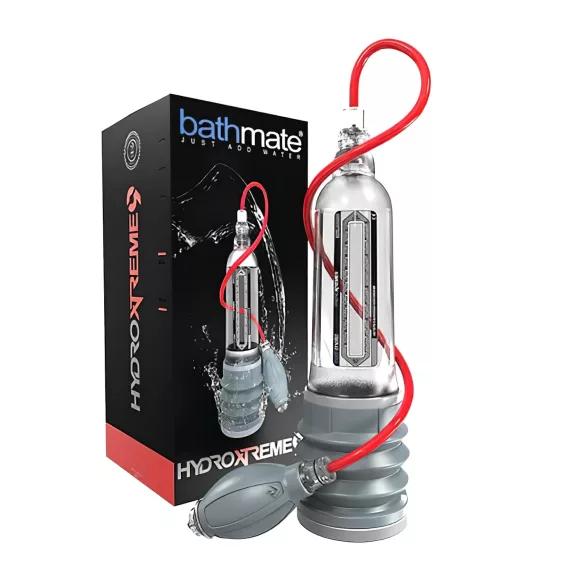 BathMate Xtreme Hydromax 9 - pompa per il pene - set completo - trasparente