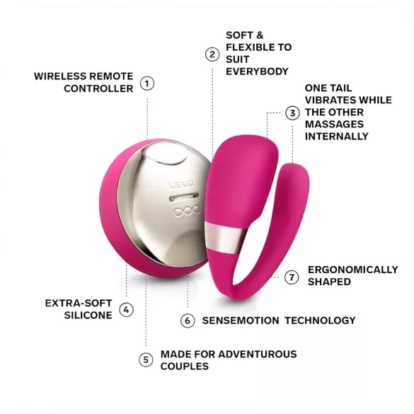 LELO Tiani 3 - vibratore per coppia - silicone - rosa