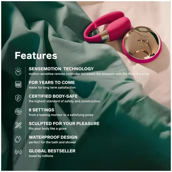 LELO Tiani 3 - vibratore per coppia - silicone - rosa