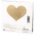Bijoux Indiscrets Flash - adesivi brillanti a forma di cuore per capezzoli (oro)