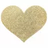 Bijoux Indiscrets Flash - adesivi brillanti a forma di cuore per capezzoli (oro)