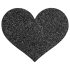 Bijoux Indiscrets Flash - Adesivo per capezzoli a forma di cuore (nero)