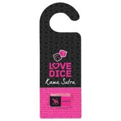 Set di dadi del sesso con appendiporta (nero-rosa)