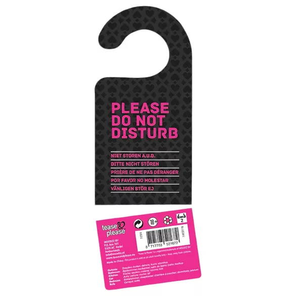 Set di dadi del sesso con appendiporta (nero-rosa)