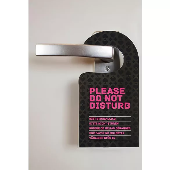 Set di dadi del sesso con appendiporta (nero-rosa)