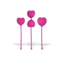   Set di palline vaginali Ohmibod Lovelife per il rafforzamento dei muscoli profondi - cuore rosa (3 pezzi)