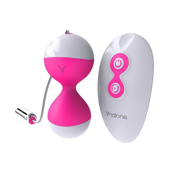 NALONE Miu Miu - coppia di palline vaginali wireless ricaricabili (rosa)