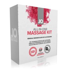   System JO Set All-in-one - Gel Lubrificante Riscaldante e Massaggiante (Kit di 3 Pezzi)