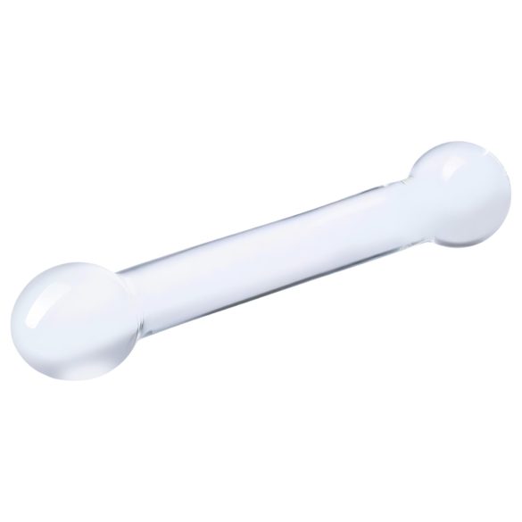 GLAS - Dildo doppio in vetro trasparente per punto G
