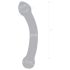 GLAS - Dildo doppio in vetro trasparente per punto G