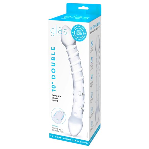 GLAS - Doppio Dildo in Vetro (Trasparente)