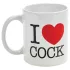 Tazza "I Love Cock" - regalo erotico (bianca)