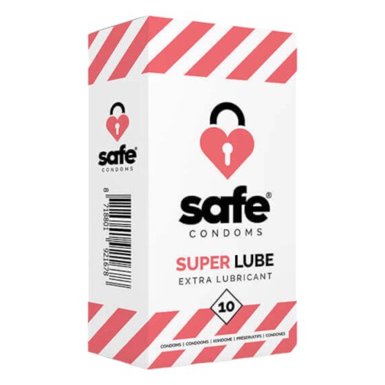Preservativi SAFE Super Lubrificati - extra scivolosi (10 pezzi)