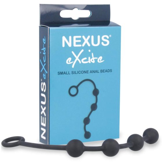 Nexus Excite - Dildo Anale con Perline (4 Sfere) - Nero
