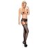 Obsessive S307 - completo reggicalze fiorato - nero (S-L)