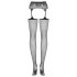 Obsessive S307 - completo reggicalze fiorato - nero (S-L)