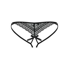   Obsessive Picantina - biancheria intima da donna con doppio cinturino (nero)