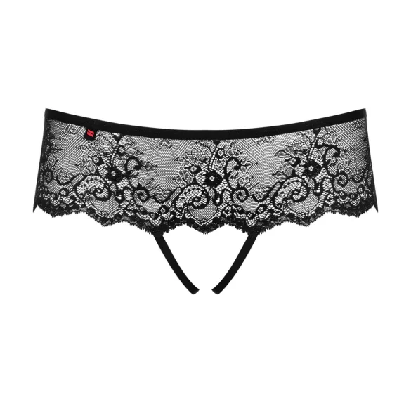 Obsessive - tanga aperta con strass - donna - nero