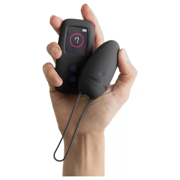 B SWISH Premium - ovetto vibrante radio a batteria ricaricabile e indossabile (nero)
