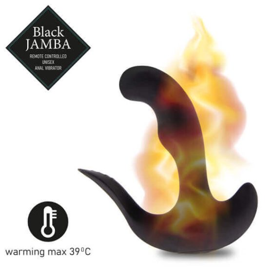 FEELZTOYS Jamba Nero - vibratore anale riscaldante e ricaricabile con telecomando (nero)