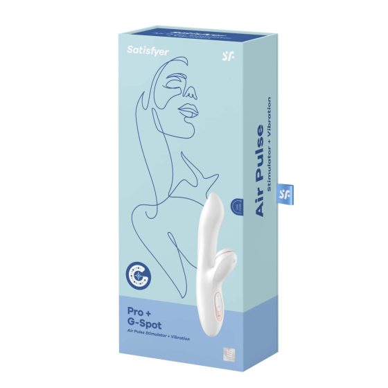 Satisfyer Pro+ Punto G - Stimolatore clitorideo e vibratore del punto G (bianco)