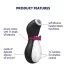 Satisfyer Penguin - stimolatore clitorideo ricaricabile e impermeabile (bianco-nero)