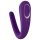 Satisfyer Double Classic - vibratore per coppie impermeabile (viola)
