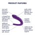 Satisfyer Double Classic - vibratore per coppie impermeabile (viola)