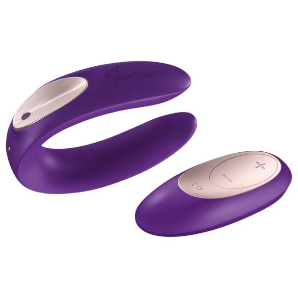 Satisfyer Double Plus Remote - vibratore di coppia ricaricabile (viola)
