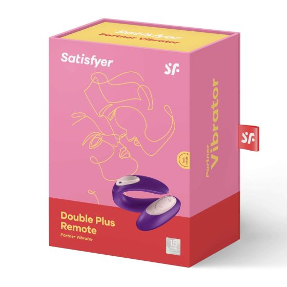 Satisfyer Double Plus Remote - vibratore radiocomandato e ricaricabile (viola)