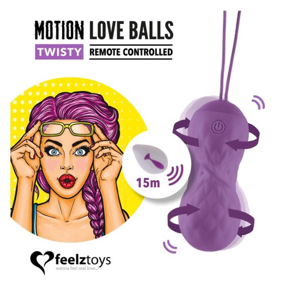 FEELZTOYS Twisty - Uovo Vibrante Rotante Ricaricabile e Impermeabile con Telecomando (lilla)