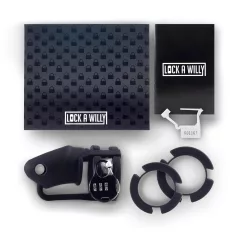 LOCK A WILLY - gabbia pene con lucchetto - silicone nero