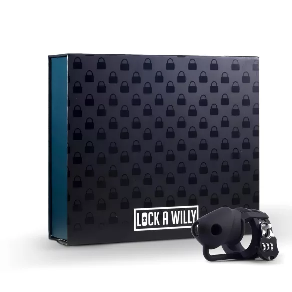 LOCK A WILLY - gabbia pene con lucchetto - silicone nero