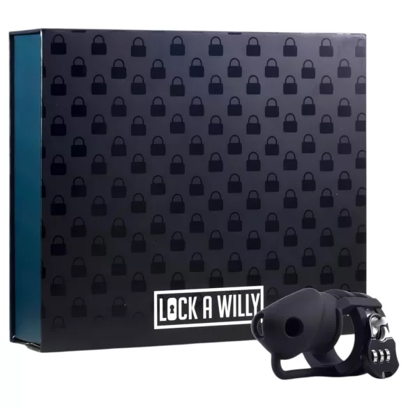 LOCK A WILLY - gabbia pene con lucchetto - silicone nero