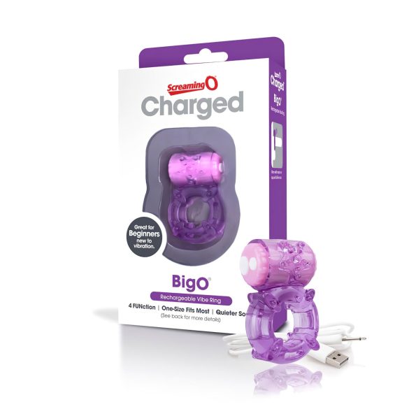 Screaming O BigO - Anello vibrante ricaricabile (viola)