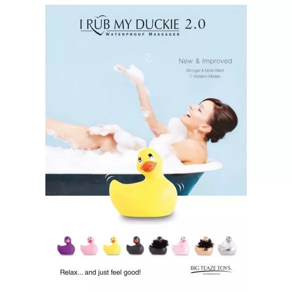 My Duckie 2.0 - vibratore clitoride impermeabile - silicone rosa
