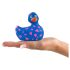 My Duckie Romance 2.0 - Vibratore impermeabile (blu-rosa)