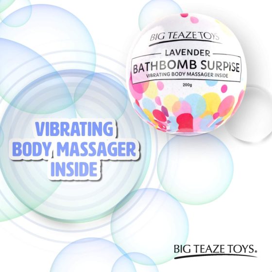 Bomba da Bagno Big Teaze Toys con Mini Vibratore Nascosto al Profumo di Lavanda