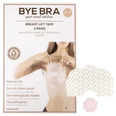 Bye Bra D-F - reggiseno adesivo invisibile - rosa - 6 pezzi