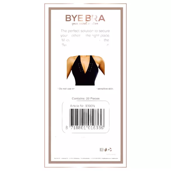 Bye Bra - nastro biadesivo per abiti - confezione da 20 pezzi