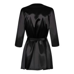   / Obsessive Satinia Robe - vestaglia corta in raso con perizoma (nero)