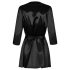 Vestaglia Satinia by Obsessive - Set di Lingerie in Raso (Nero) - L/XL