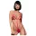 Luiza ossessiva - body rosso con tulipani e spalline (S/M)
