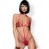 Obsessive Luiza - body con spalline - motivo tulipano - rosso S/M