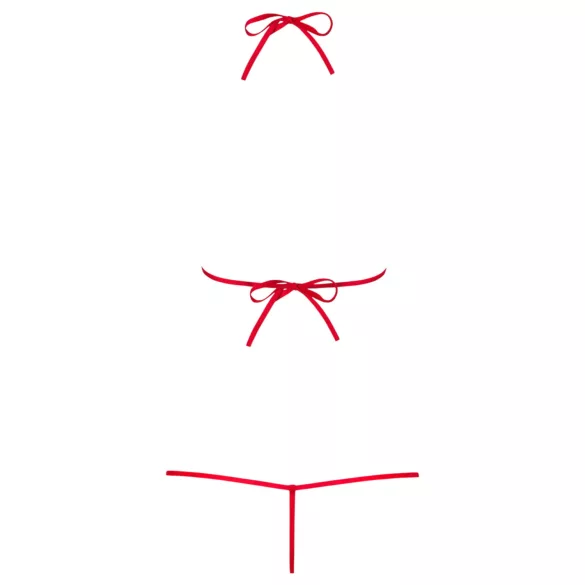 Luiza ossessiva - body rosso con tulipani e spalline (S/M)