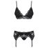 Obsessive 810-SEG-1 - completo intimo in pizzo (nero) - L/XL