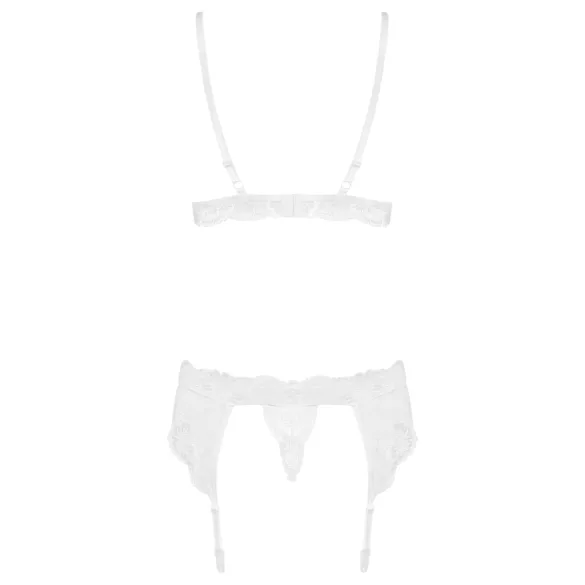 Obsessive - completo intimo pizzo bianco - set lingerie donna